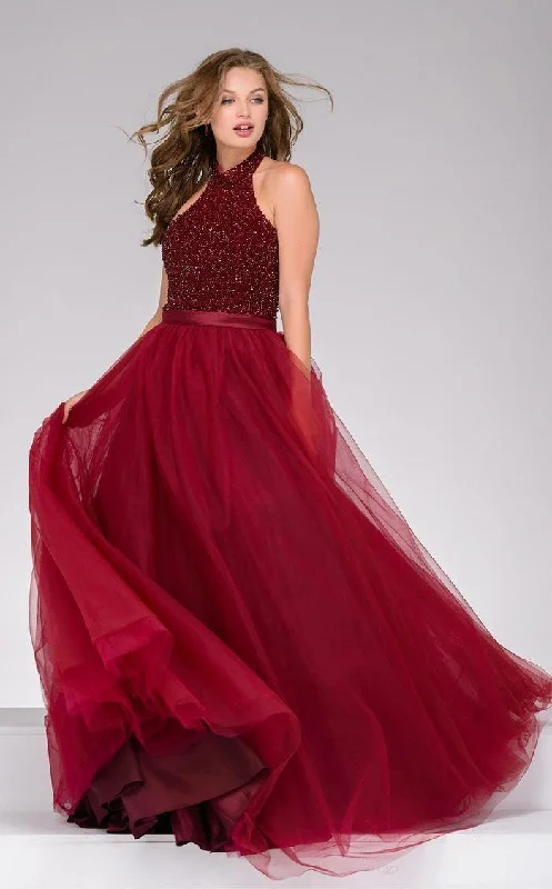 Jovani 47001 Radiant Halter Long Prom Dress