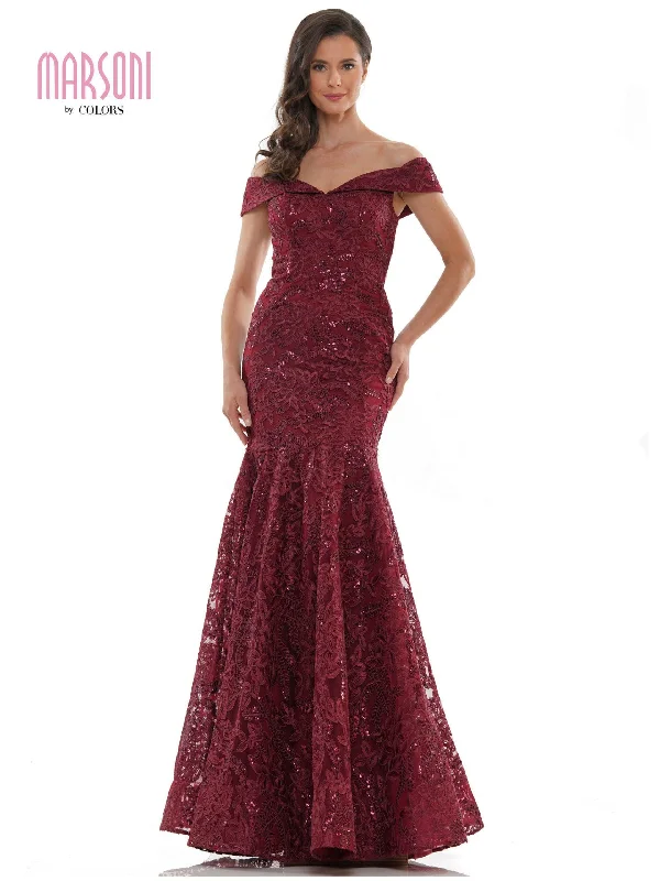 Marsoni Long Formal Fitted  Lace Long Gown 1118