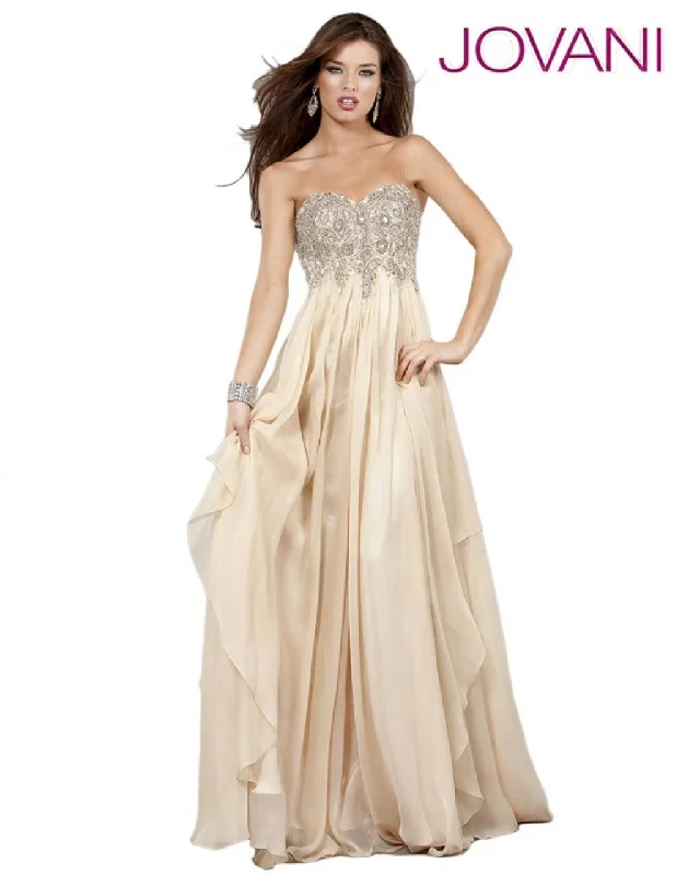 Jovani 1560 Prom Long Strapless Formal Dress