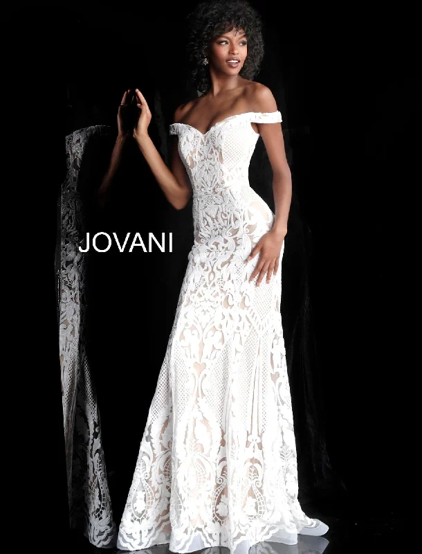 Jovani 64277 Off-Shoulder Long Trumpet Dress