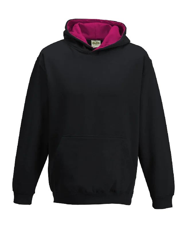 Jet Black/Hot Pink - Kids varsity hoodie