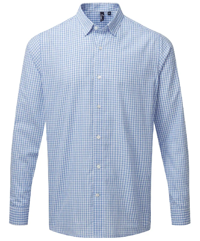 Light Blue/White - Maxton check long sleeve shirt