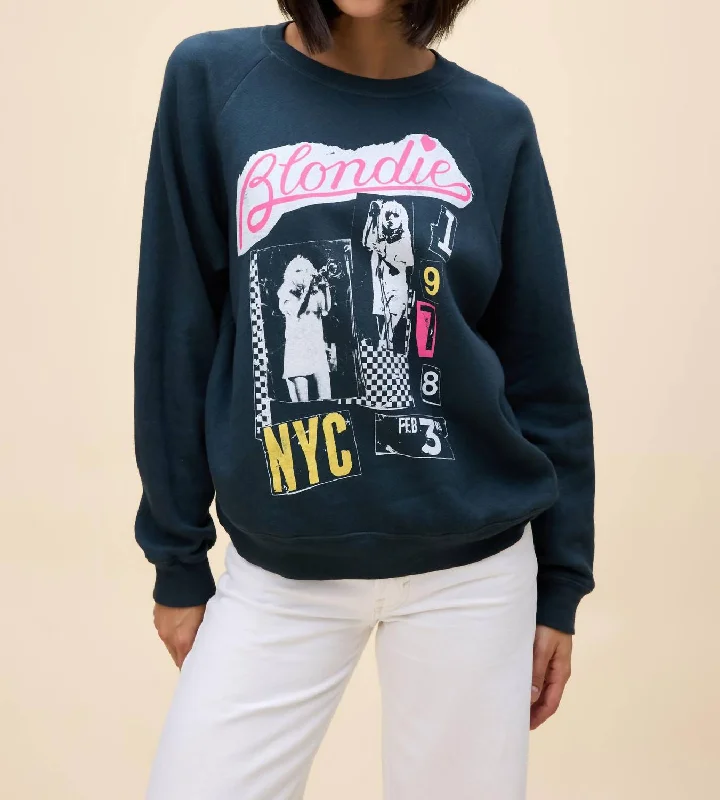 Blondie Valentine Collage Vintage Sweatshirt In Vintage Black