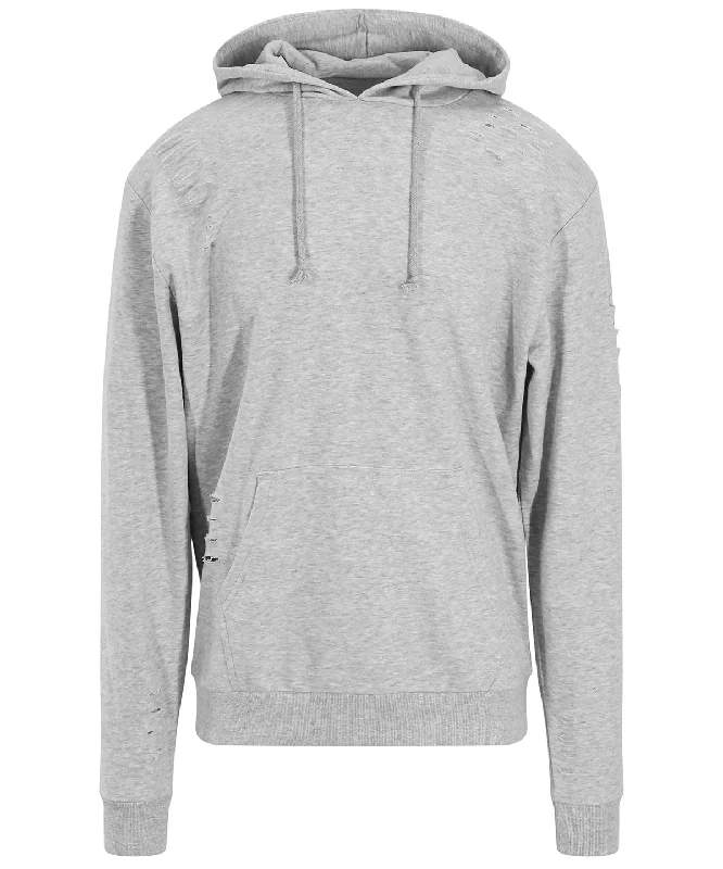 Heather Grey - Distressed hoodie