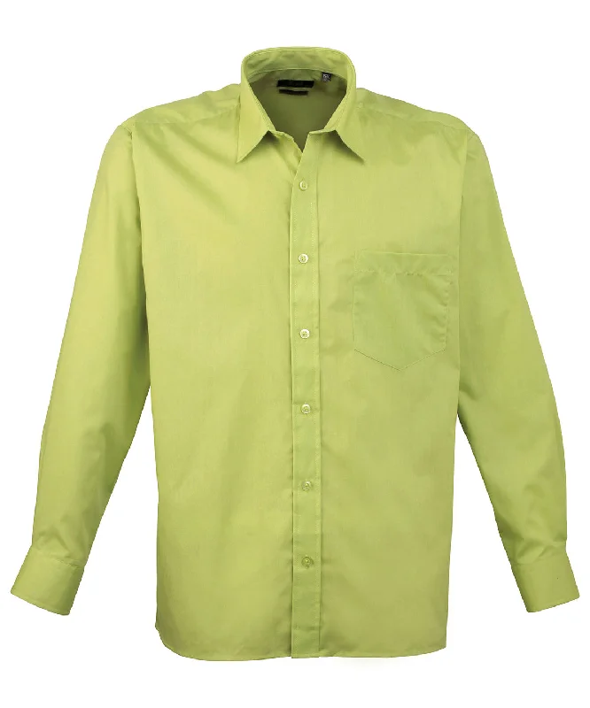 Lime* - Long sleeve poplin shirt