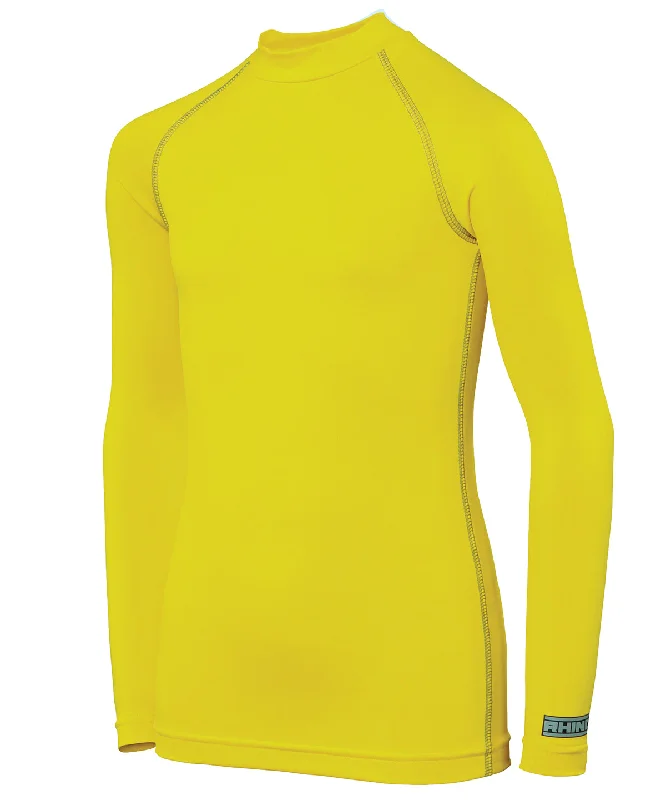 Fluorescent Yellow - Rhino baselayer long sleeve - juniors