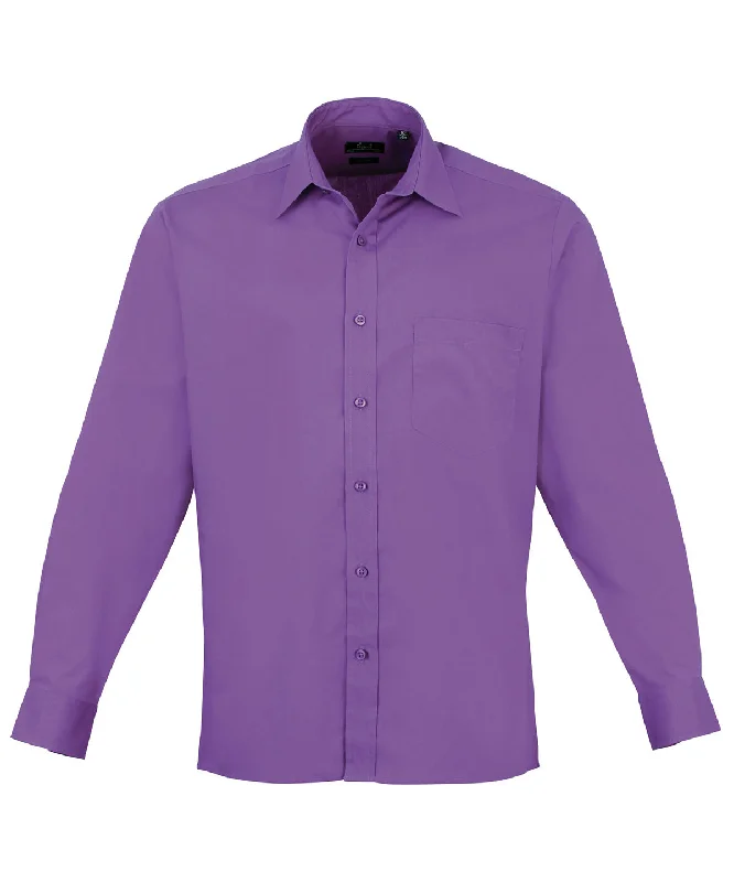 Rich Violet - Long sleeve poplin shirt