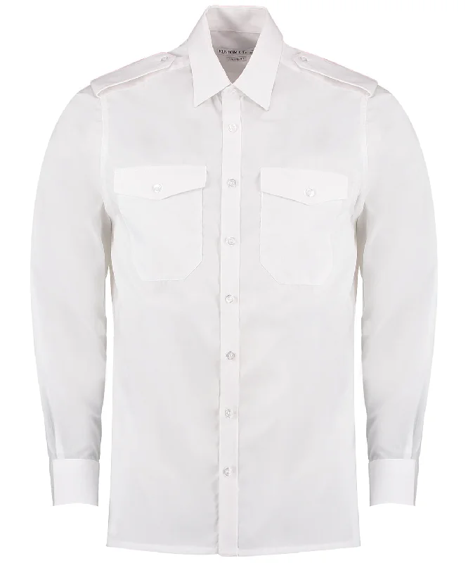 White - Pilot shirt long sleeved