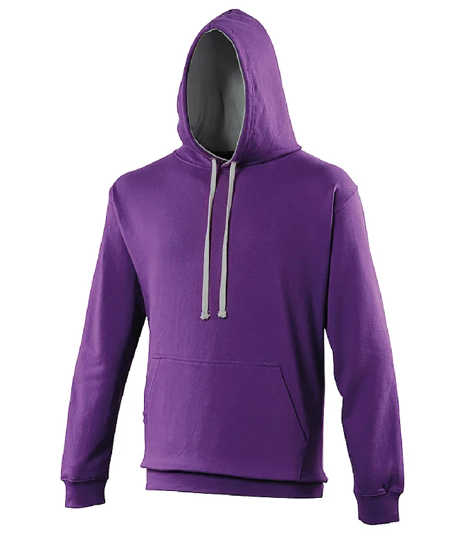 Purple/Heather Grey - Varsity hoodie