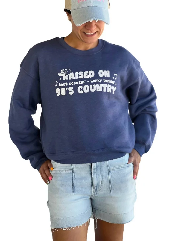 Raised On 90’S Country Sweatshirt In Navy