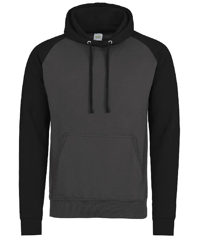 Charcoal/Jet Black - Baseball hoodie