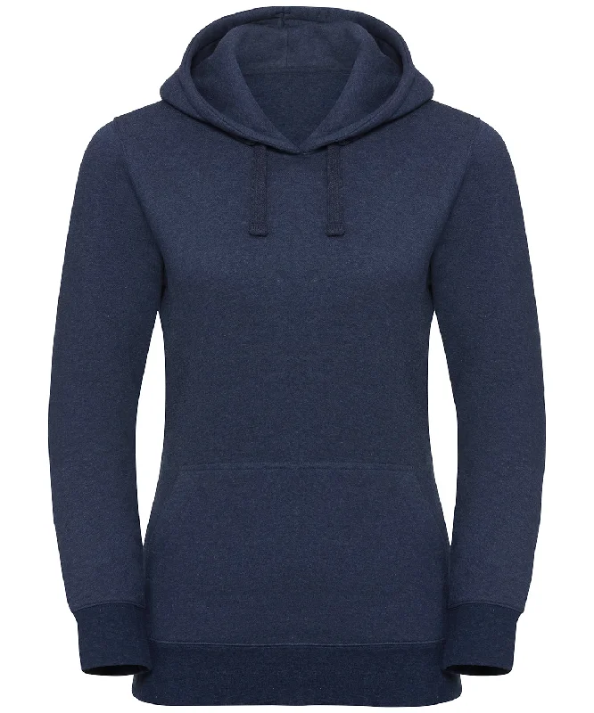 Indigo Melange - Women's authentic melange hooded sweatshirt