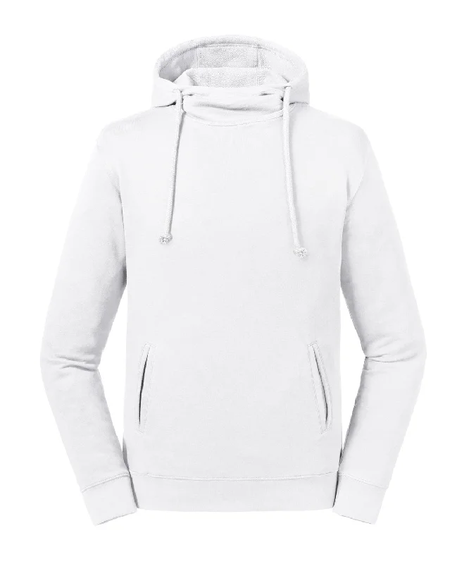 White - Pure organic high collar hooded sweatshirt