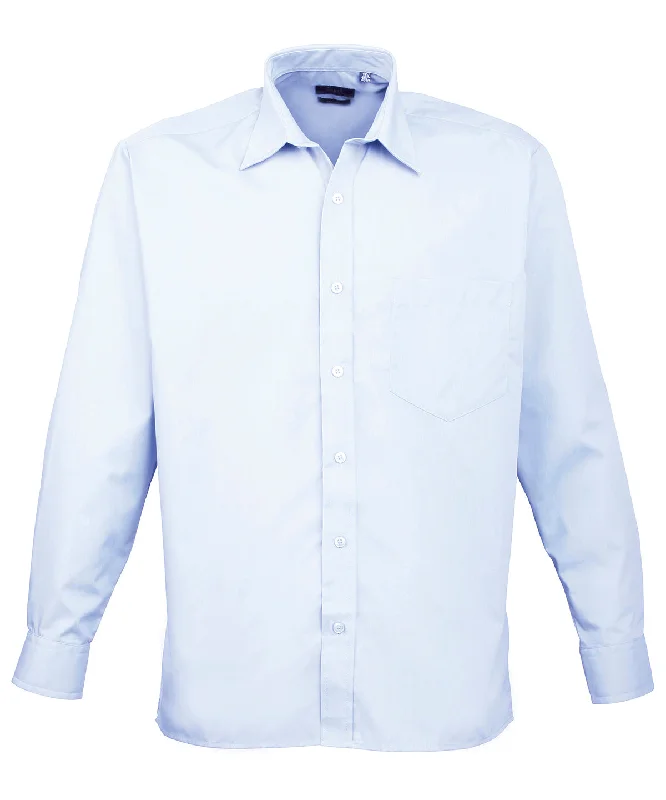 Light Blue* - Long sleeve poplin shirt