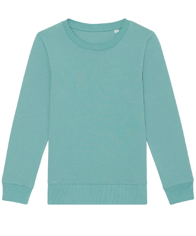 Teal Monstera - Kids mini Changer iconic crew neck sweatshirt (STSK913)