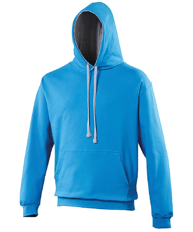 Sapphire Blue/Heather Grey* - Varsity hoodie