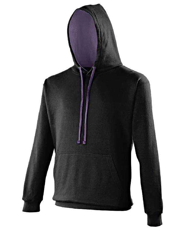 Jet Black/Purple - Varsity hoodie