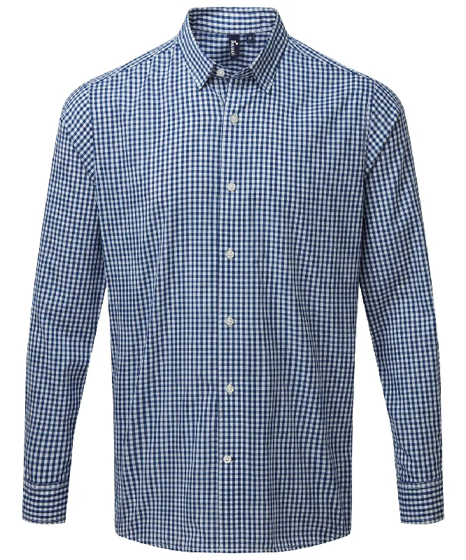 Navy/White - Maxton check long sleeve shirt