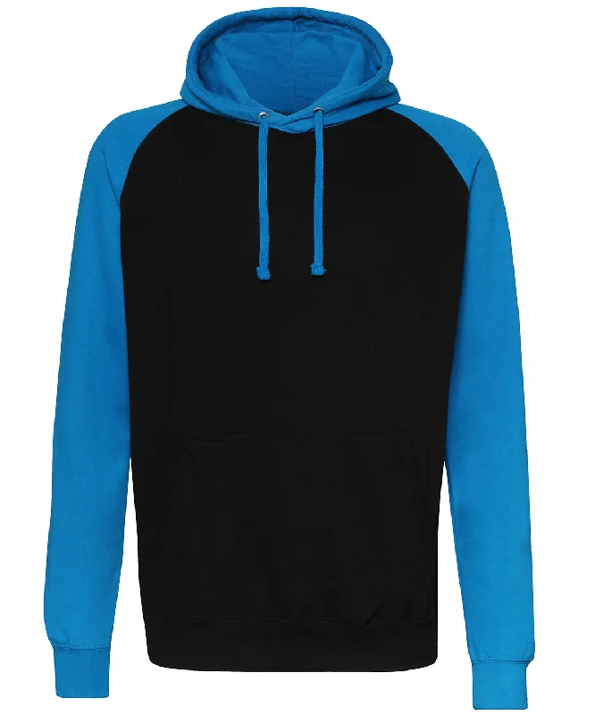 Jet Black/Sapphire Blue - Baseball hoodie