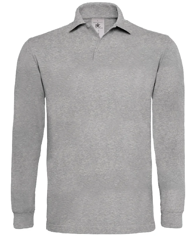 Heather Grey - B&C Heavymill long sleeve