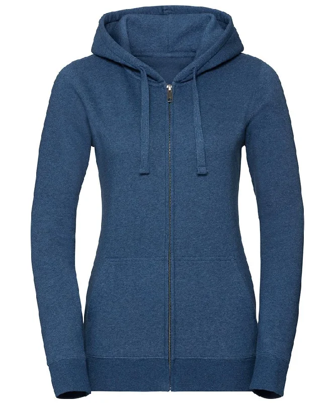 Ocean Melange - Women's authentic melange zipped hood sweatshirt