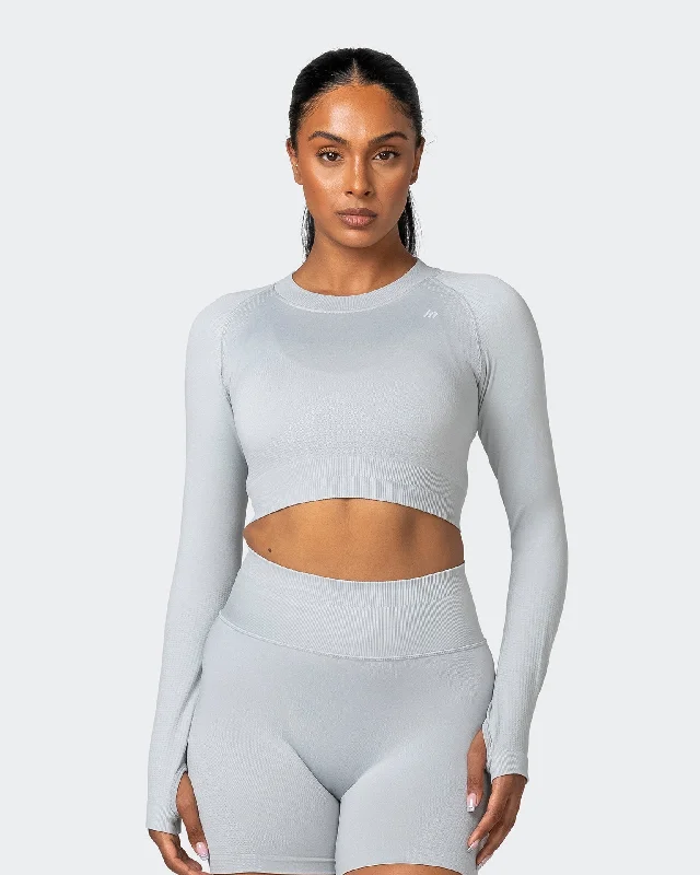 Classic Seamless Long Sleeve Top - Steel