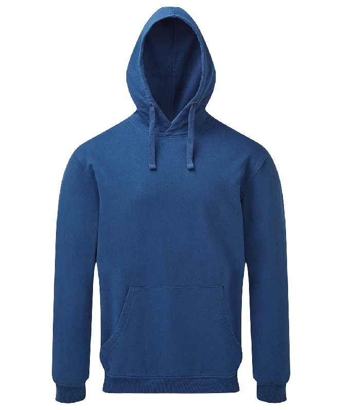 Indigo - Men's coastal vintage wash loop back hoodie