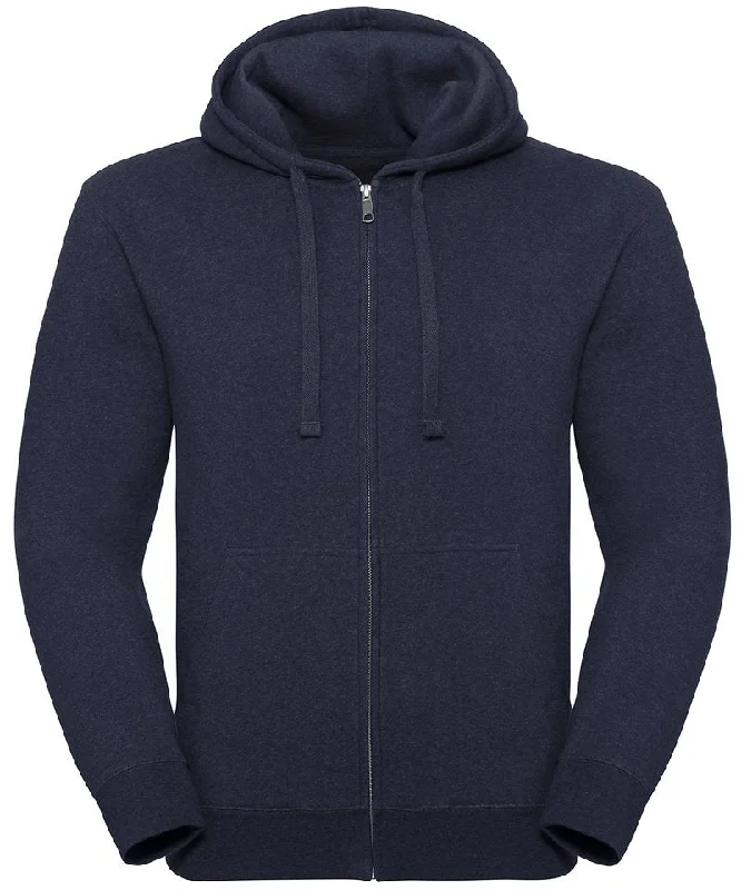 Indigo Melange - Authentic melange zipped hood sweatshirt