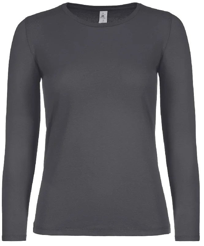 Dark Grey - B&C #E150 long sleeve /women