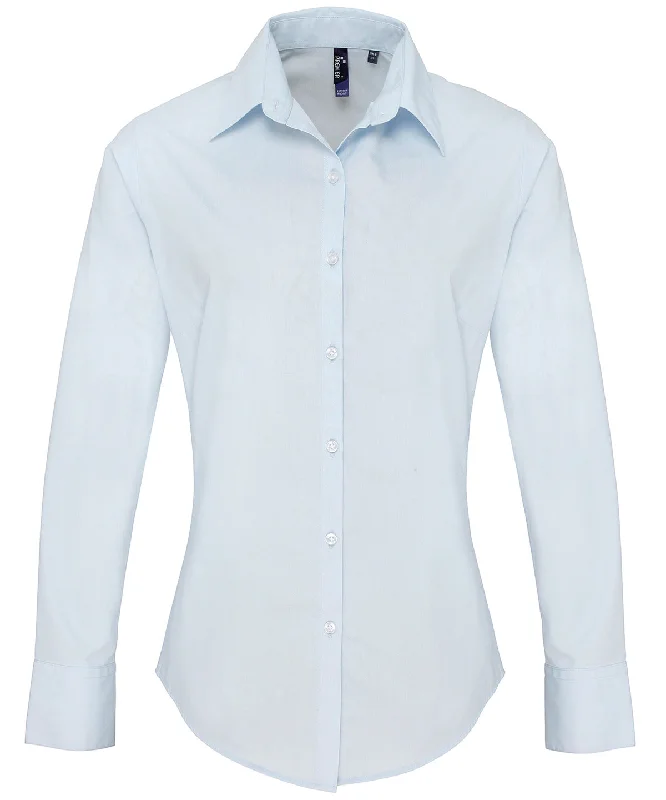 Light Blue - Women's supreme poplin long sleeve shirt