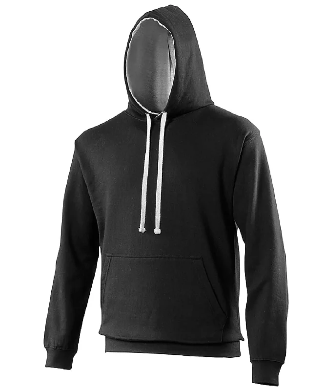 Jet Black/Heather Grey †* - Varsity hoodie