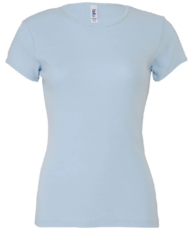 BabyBlue - Baby rib short sleeve crew neck t-shirt