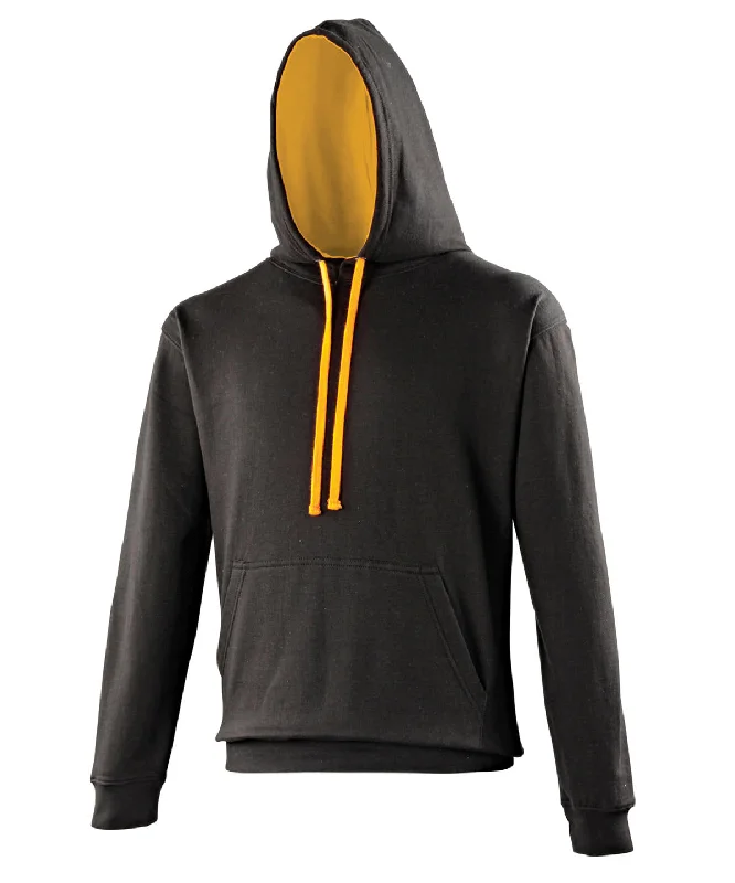 Jet Black/Orange Crush* - Varsity hoodie