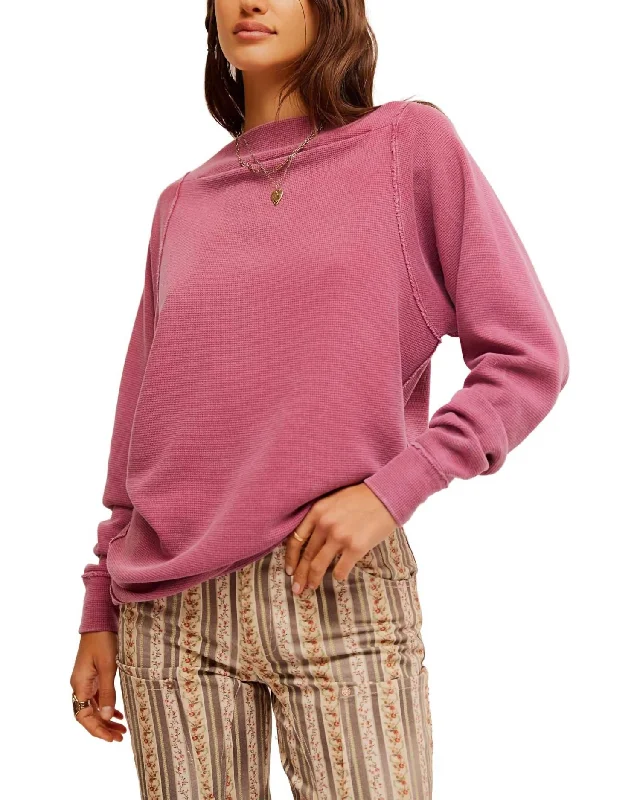 Sammie Thermal Sweatshirt In Glass Rosses