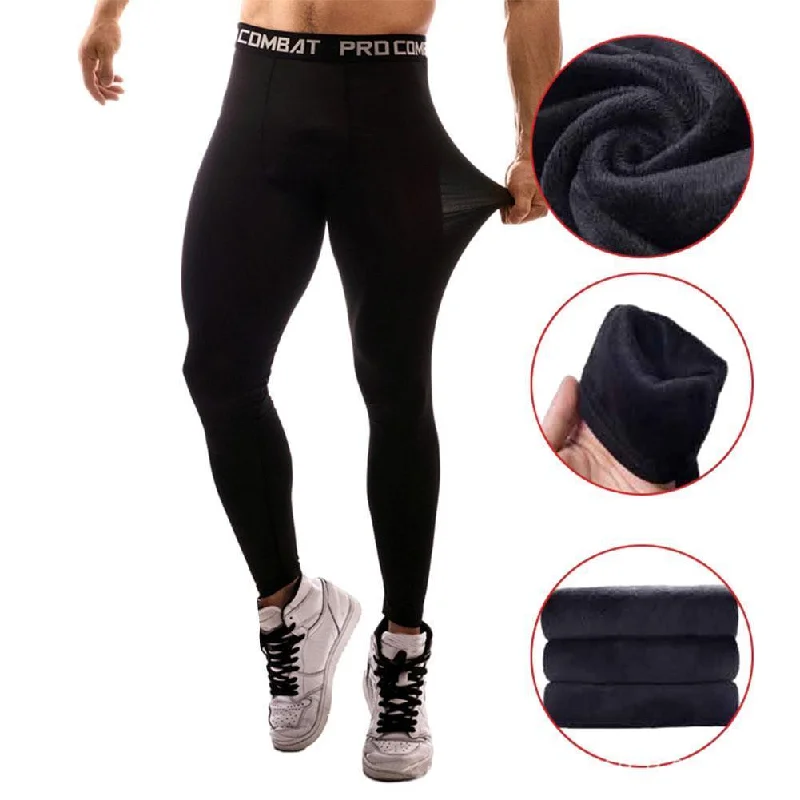 Men Compression Tight Leggings High Waist Lift Pants Fitness Sports Skinny Trousers Tights Workout Training Yoga Bottoms