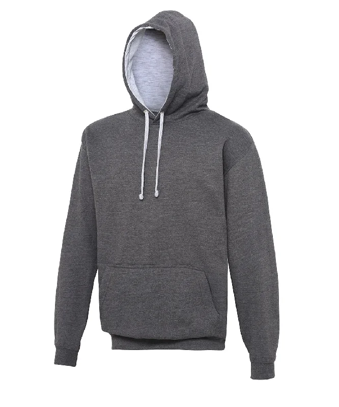 Charcoal/Heather Grey - Varsity hoodie