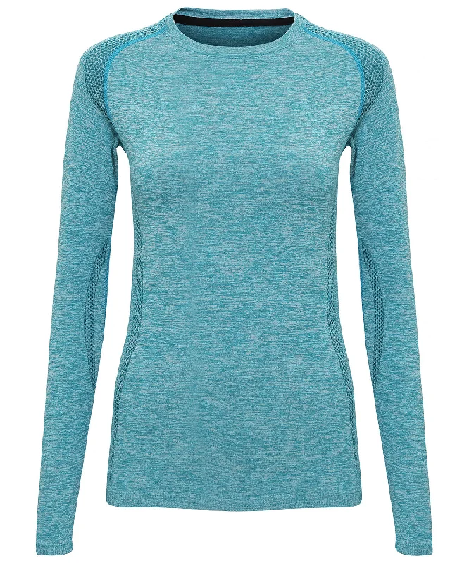 Turquoise - Women's TriDri® seamless '3D fit' multi-sport performance long sleeve top