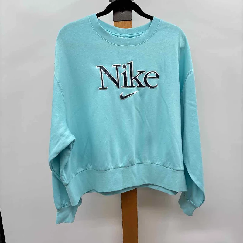 Nike Women's Size 1X Aqua Logo Sweatshirt