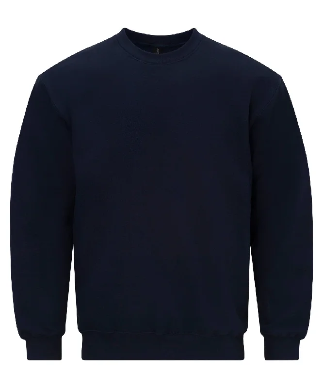 Navy - Softstyle™ midweight fleece adult crew neck