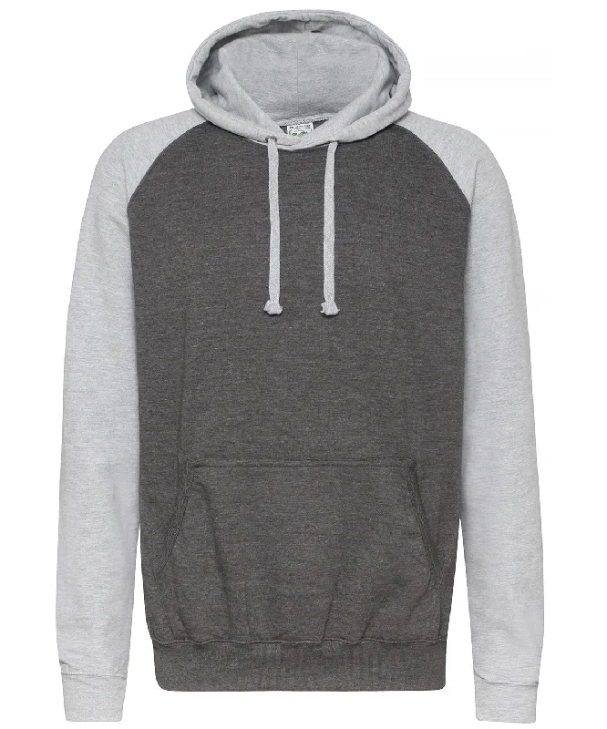 Charcoal/Heather Grey - Baseball hoodie