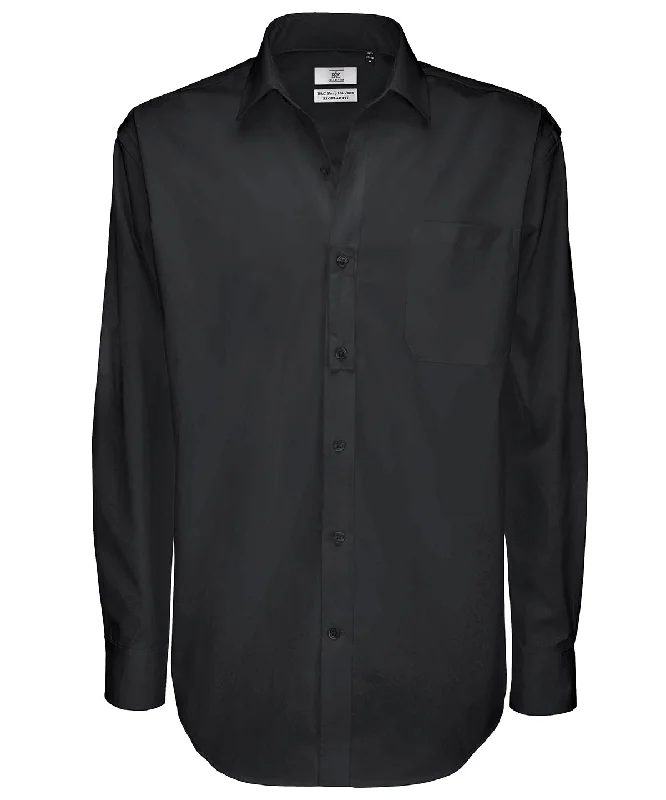 Black - B&C Sharp long sleeve /men