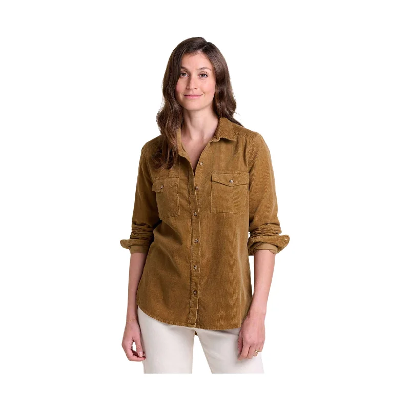 Toad & Co Women's Scouter Cord Long Sleeve Shirt - Honey Brown - ONLINE STORE CREDIT/EXCHANGE ONLY