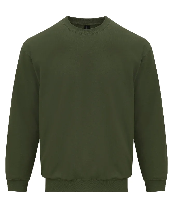 Military Green - Softstyle™ midweight fleece adult crew neck