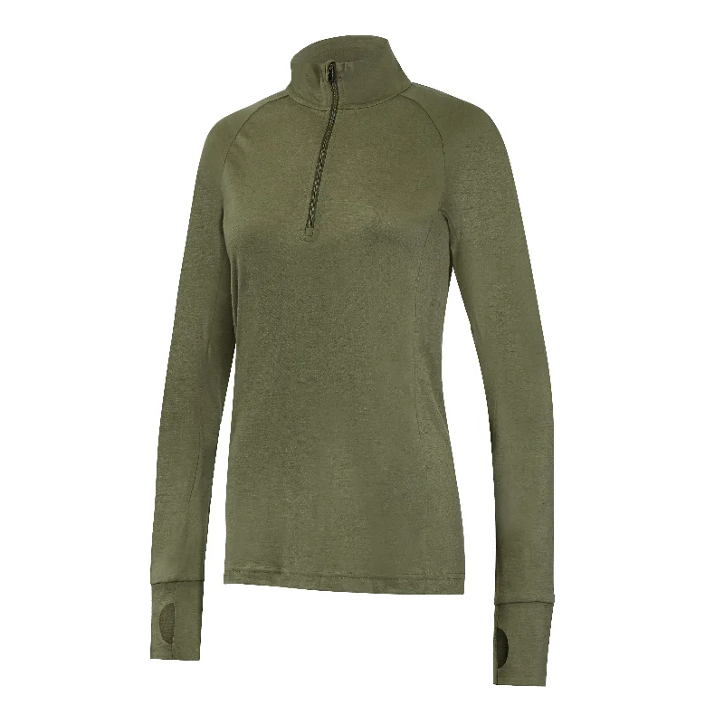 IONA - Womens Merino Wool Baselayer Long Sleeve Zip Top