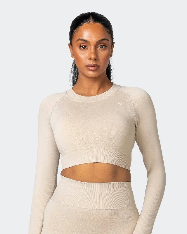 Classic Seamless Long Sleeve Top - Bone