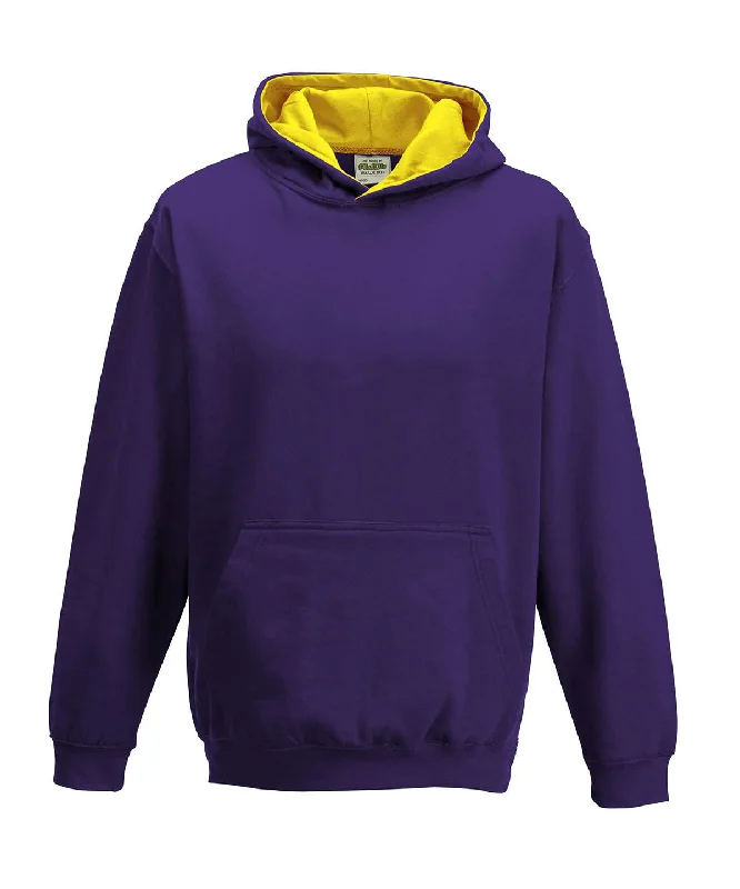 Purple/Sun Yellow - Kids varsity hoodie