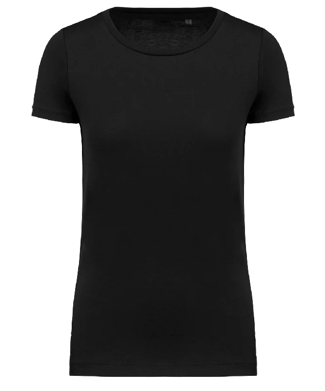 Black - Ladies' Supima® crew neck short sleeve t-shirt