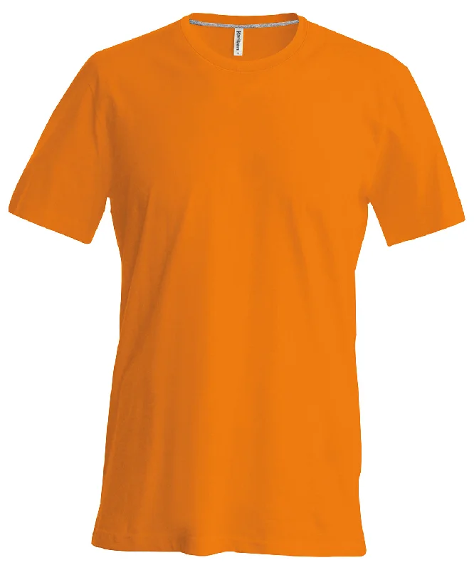 Orange - Short-sleeved crew neck T-shirt