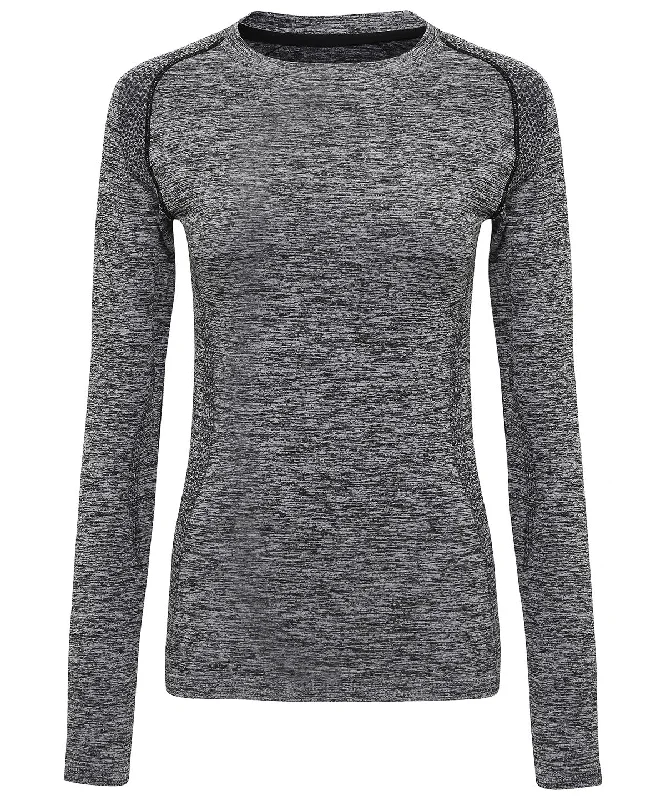 Charcoal - Women's TriDri® seamless '3D fit' multi-sport performance long sleeve top