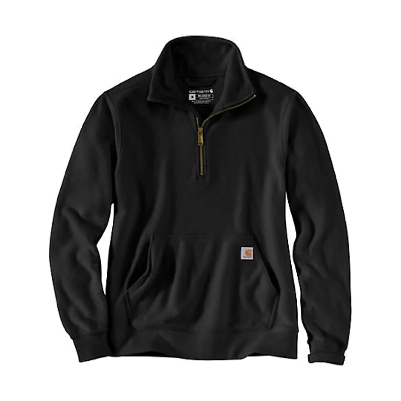 Carhartt Women's Relaxed Fit Midweight Quarter Zip Sweatshirt - Black